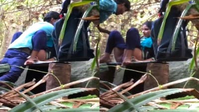 College Couple Quick Outdoor Fucking HD